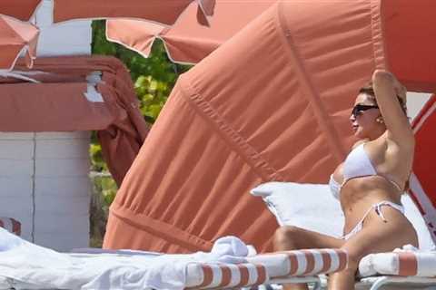 Larsa Pippen Poses In White Bikini On Beach In Miami, Daughter Snaps Shots