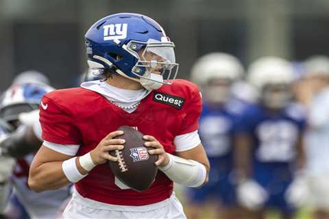 Jaxson Dart looks more at home in best Giants training camp day yet