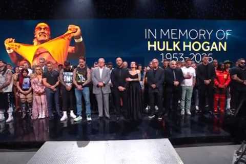 Nick Hogan gets emotional during WWE tribute to dad Hulk Hogan at ‘Monday Night Raw’