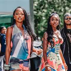 Love Island USA Stars Olandria and Chelley Step Out in Colorful Gianni Versace and Theophilio..