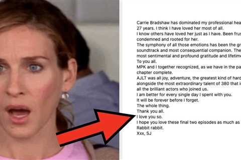 Sarah Jessica Parker Just Got Totally Honest About Why She Recognized That It's Time To End And..