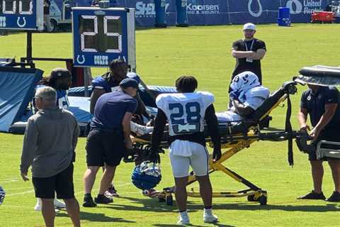 Colts lose running back Salvon Ahmed for season on banned hip-drop tackle