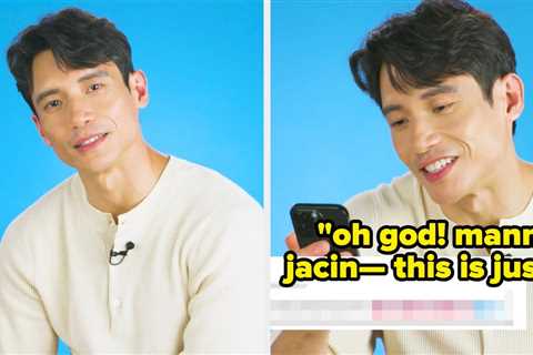 I Am Sweating: Manny Jacinto Just Read A Bunch Of Thirst Tweets (Again)