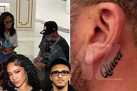 Saweetie & Jadon Sancho Hit Tattoo Shop, Soccer Star Gets Her Middle Name Inked