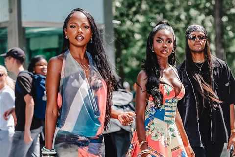 Love Island USA Stars Olandria and Chelley Step Out in Colorful Gianni Versace and Theophilio..