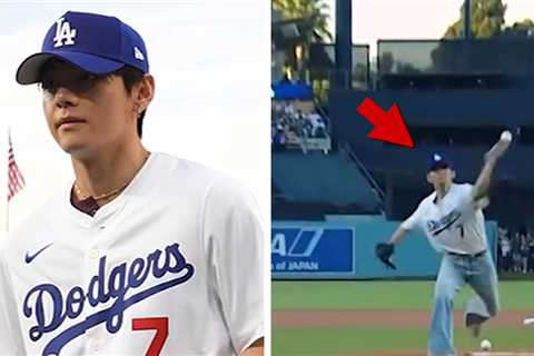 BTS' V Meets Shohei Ohtani, Throws First Pitch At Dodgers Game
