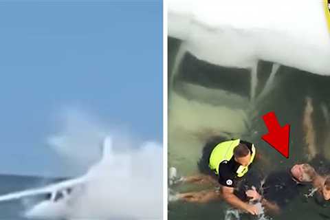 Dramatic Video Shows Plane Crashing Into Atlantic Ocean