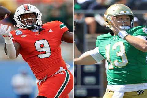 Notre Dame and Miami rekindle rivalry in Week 1 of  CFB — how to watch for free