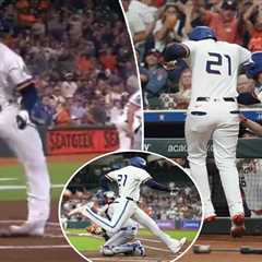 Astros’ Yordan Alvarez suffers scary ankle injury while stepping on home plate