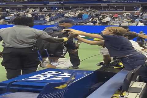 US Open fan caught by security grabbing Jannik Sinner’s bag in another bizarre moment