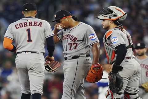 Astros’ Luis Garcia exits with elbow discomfort in nightmare two starts after Tommy John rehab