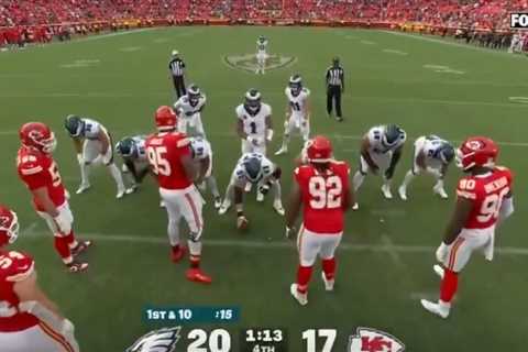 Chris Jones-Jalen Hurts heated trash talk caught on hot mic as Eagles extend Chiefs’ misery