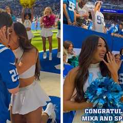 Colts Cheerleader Gets Engaged After BF Sneaks On Field, Proposes During NFL Game