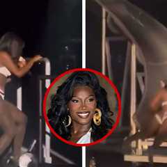 Doechii Flashes Lingerie-Clad Booty in Fall Down Slide While Performing in NYC