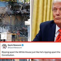 Bulldozers Are Literally Tearing Down Part Of The White House To Make Room For Trump's Giant..