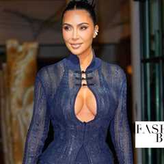 Kim Kardashian Stuns in a Midnight Blue Christian Dior SS99 by John Galliano Look in New York
