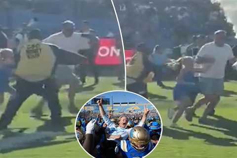 Security couldn’t stop anyone from storming field after UCLA’s Penn State upset — including a child