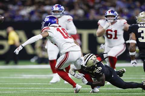 Giants receivers let Jaxson Dart down with dreadful showing in first game without Malik Nabers