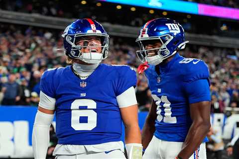 Giants rookies redeem themselves with strong first half against Eagles