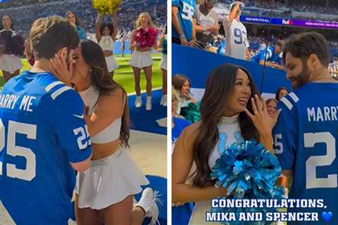 Colts Cheerleader Gets Engaged After BF Sneaks On Field, Proposes During NFL Game
