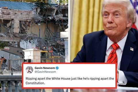 Bulldozers Are Literally Tearing Down Part Of The White House To Make Room For Trump's Giant..