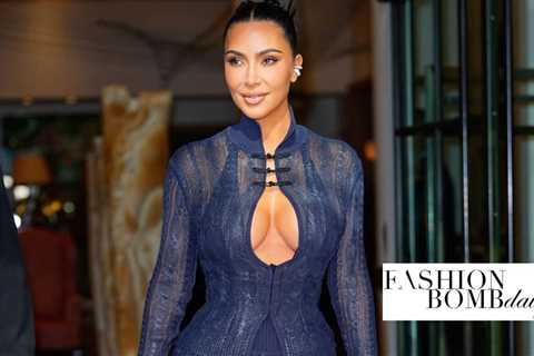 Kim Kardashian Stuns in a Midnight Blue Christian Dior SS99 by John Galliano Look in New York