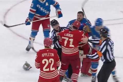 Livid Rangers goalie sparks benches-clearing fight with Red Wings after loss