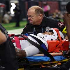 Cardinals’ Andre Baccellia transported to hospital after neck injury