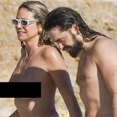 Heidi Klum Goes Topless on Beach Trip With Husband Tom Kaulitz, Again