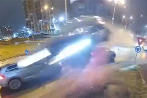 Shocking Video Shows Mercedes-Benz Catapulting Over Traffic Before Crashing