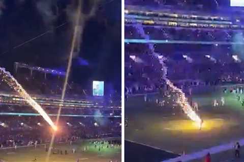 Firework Plummets Onto Field At 'Sunday Night Football,' Nearly Hits Person