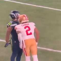 49ers’ Deommodore Lenoir headbutts Seahawks’ Jaxon Smith-Njigba during playoff blowout