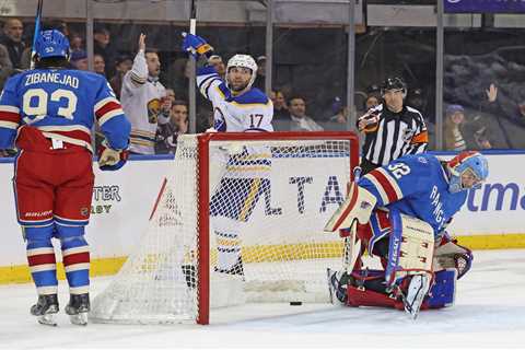 Rangers fall to Sabres for sixth loss in eight games during critical stretch