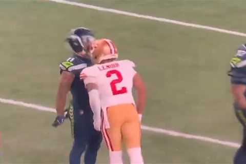 49ers’ Deommodore Lenoir headbutts Seahawks’ Jaxon Smith-Njigba during playoff blowout