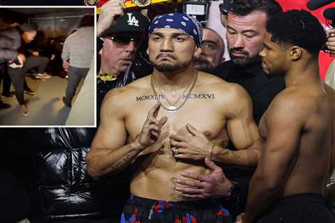 Wild brawl breaks out during Teofimo Lopez-Shakur Stevenson weigh-in at MSG in chaotic scene