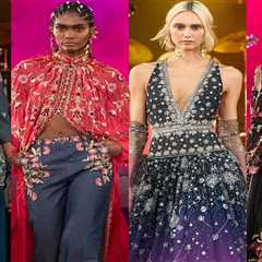 On the Scene at Cucculelli Shaheen’s Electric Cosmos Show at Bowery Ballroom: Gold Beaded Gowns,..