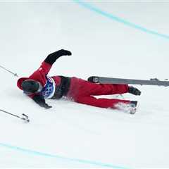 Canadian freestyle skier Cassie Sharpe stretchered off after terrifying Olympics crash