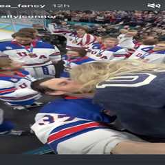 Connor Hellebuyck’s wife gives fans inside look at triumphant Team USA scene after gold medal win