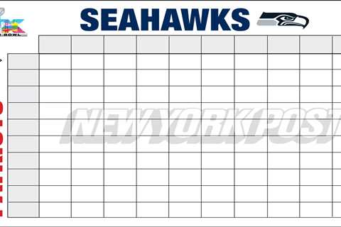 Super Bowl 2026 squares: Printable boxes template for Seahawks vs. Patriots