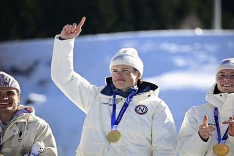 Johannes Hoesflot Klaebo breaks Winter Olympics record with ninth gold medal