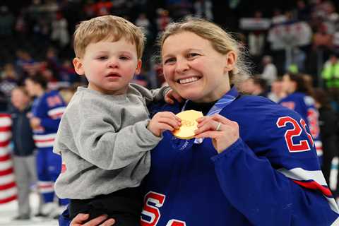 USA’s Kendall Coyne Schofield shares adorable on-ice moment with son after winning Olympic gold