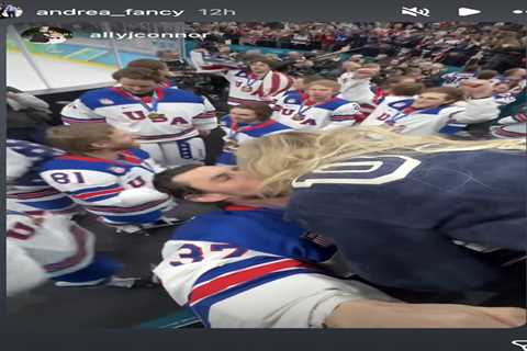 Connor Hellebuyck’s wife gives fans inside look at triumphant Team USA scene after gold medal win