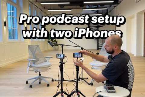 How to setup a pro podcast with two iPhones and external microphones