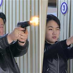 North Korea Supreme Leader Kim Jong Un Fires New Guns With Daughter