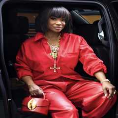 Bomb Accessories: Kandi Burruss in Red with a Flore K NY Bag on The Kelly Clarkson Show