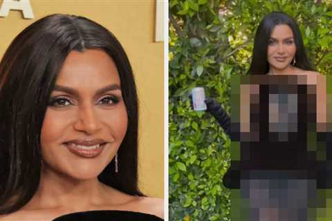 Mindy Kaling Wore Her Most Daring Look To Date With A Sheer Dress For The Actors' Awards