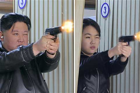 North Korea Supreme Leader Kim Jong Un Fires New Guns With Daughter