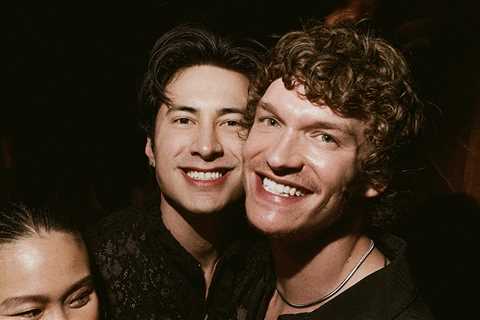 'Heated Rivalry' Stars Connor Storrie, Hudson Williams Attend CAA Pre-Oscars Party