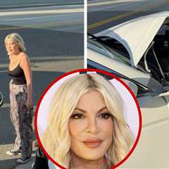 Tori Spelling SUV Crash Scene Caught on Camera in New Up-Close Video