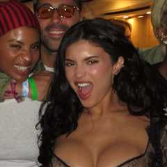 Kylie Jenner Shows Off Cleavage in Tiny Lace Top at Coachella